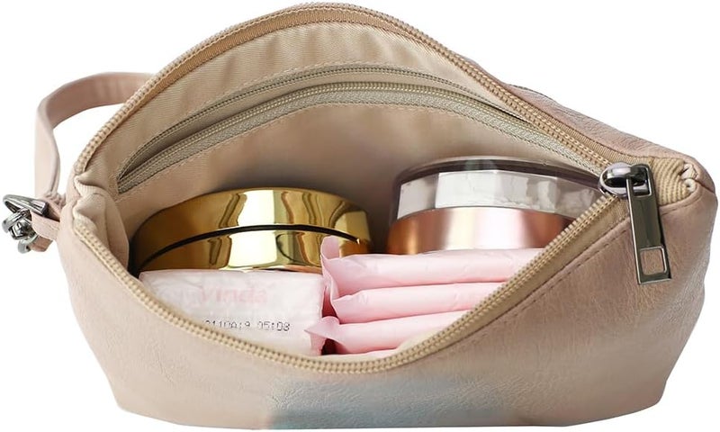 BBORGDC Small Wristlet Wallets for Women, Zip Clutch Bag with Wristlet Pouch, 3-Zipper Original Design - Image 4